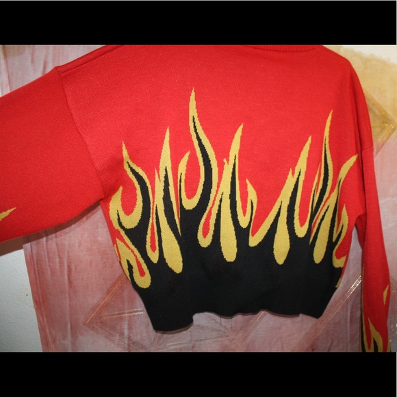 COPY - Rehab Lab Flame Zip Up Sweater 🌵M - Picture 3 of 12